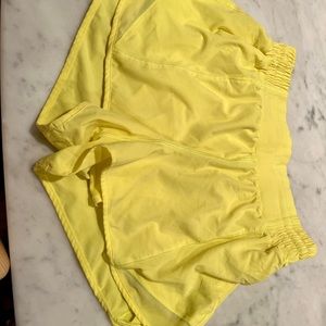 Lululemon Hotty Hot High Rise Short in Highlighter Yellow